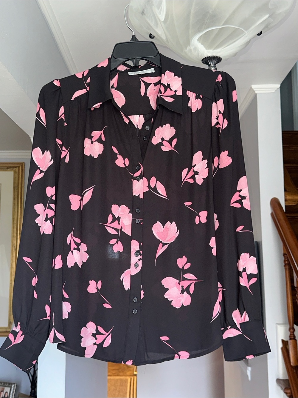 Daniel Rain Floral Blouse Sz L (Stitch Fix) - Picture 7 of 13